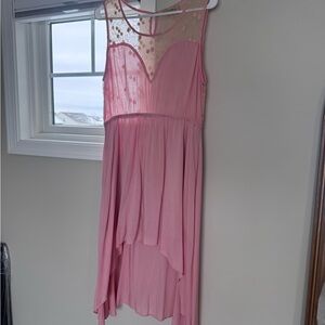 Cecico Pink Sleeveless Dress with Lace Detail